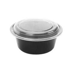 Black Base Round Container With Lid