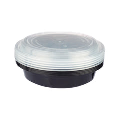 Black Base Round Container With Lid