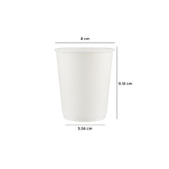500 Pieces 12 Oz White Double Wall Paper Cups