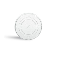 غطاء مسطح لكوب عصير PET بسعة 16/20/24 أوقية، بفتحة قطرها 98 مم