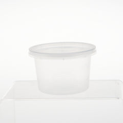 1000 Pieces Clear Round Microwavable Portion Cup 100 ml With Lid
