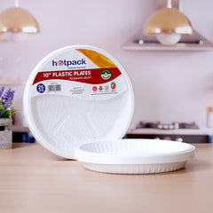 Round Plastic Plate White