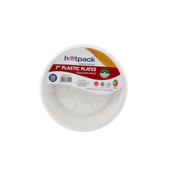 500 Pieces Round Plastic Plate 7 Inch