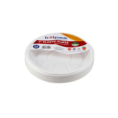500 Pieces Round Plastic Plate 7 Inch