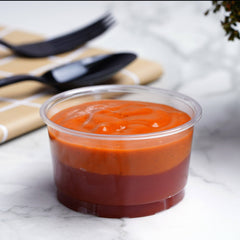 1000 قطعة كوب بلاستيكي شفاف بحجم 4 أونصة مع غطاء