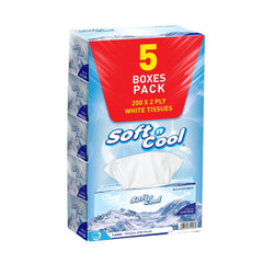 200 Sheets X 2 Ply Soft N Cool Facial Tissue