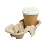500 Pieces Paper Corrugated 2-cup Holder