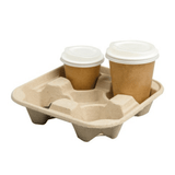 250 Pieces Paper Corrugated 4-cup Holder