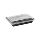 Black Base Rectangular Microwavable Container 50 Pieces