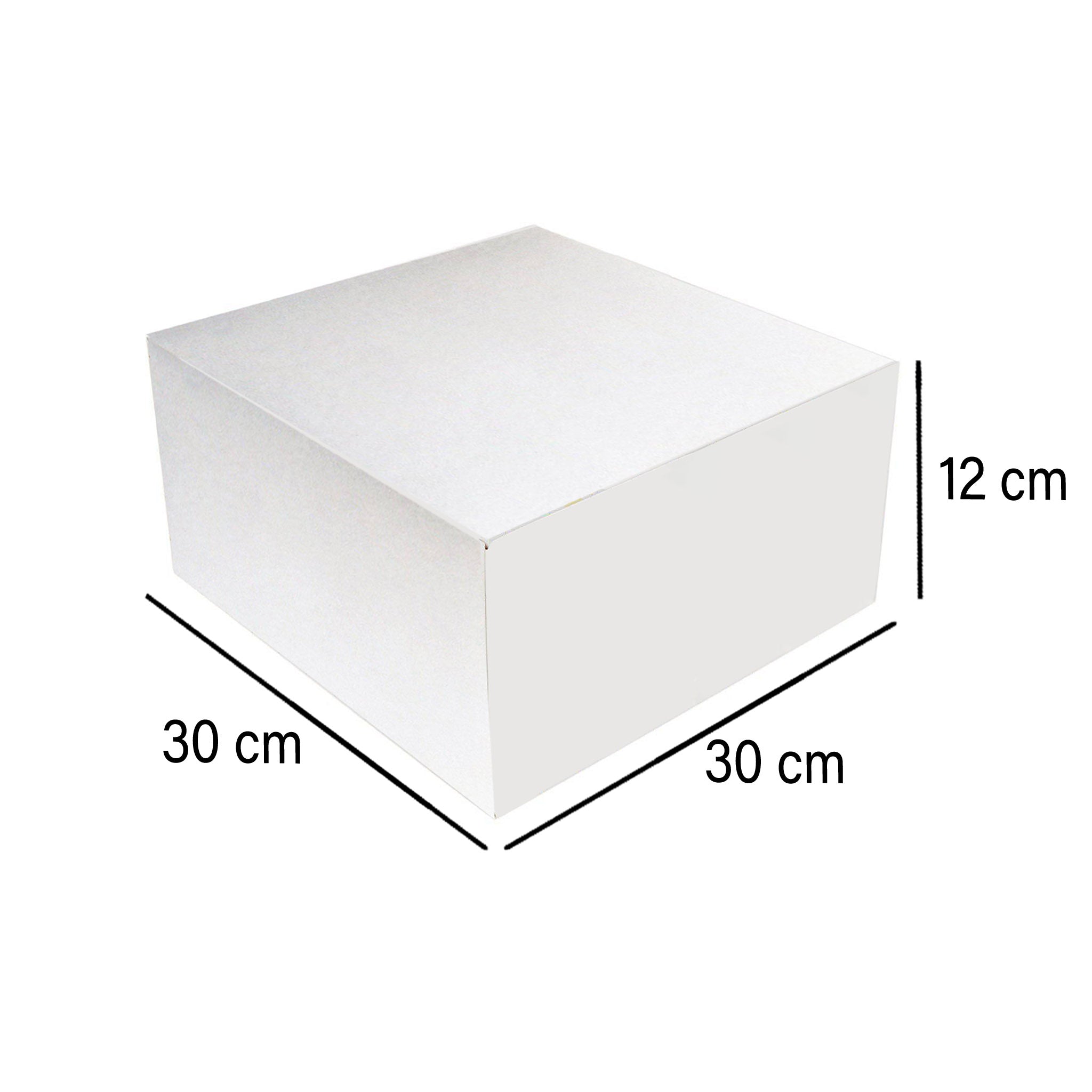 White Cake Box 100 Pieces 30 x 30 cm - Hotpack Global