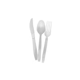 250 Pieces Heavy Duty White Cutlery Set (Spoon/Fork/Knife/Napkin)