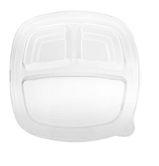 200 Pieces Bio-Degradable Deep 9 Inch 3-Compartment Container