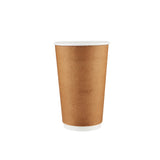 500 Pieces 16 Oz Kraft Double Wall Paper Cups