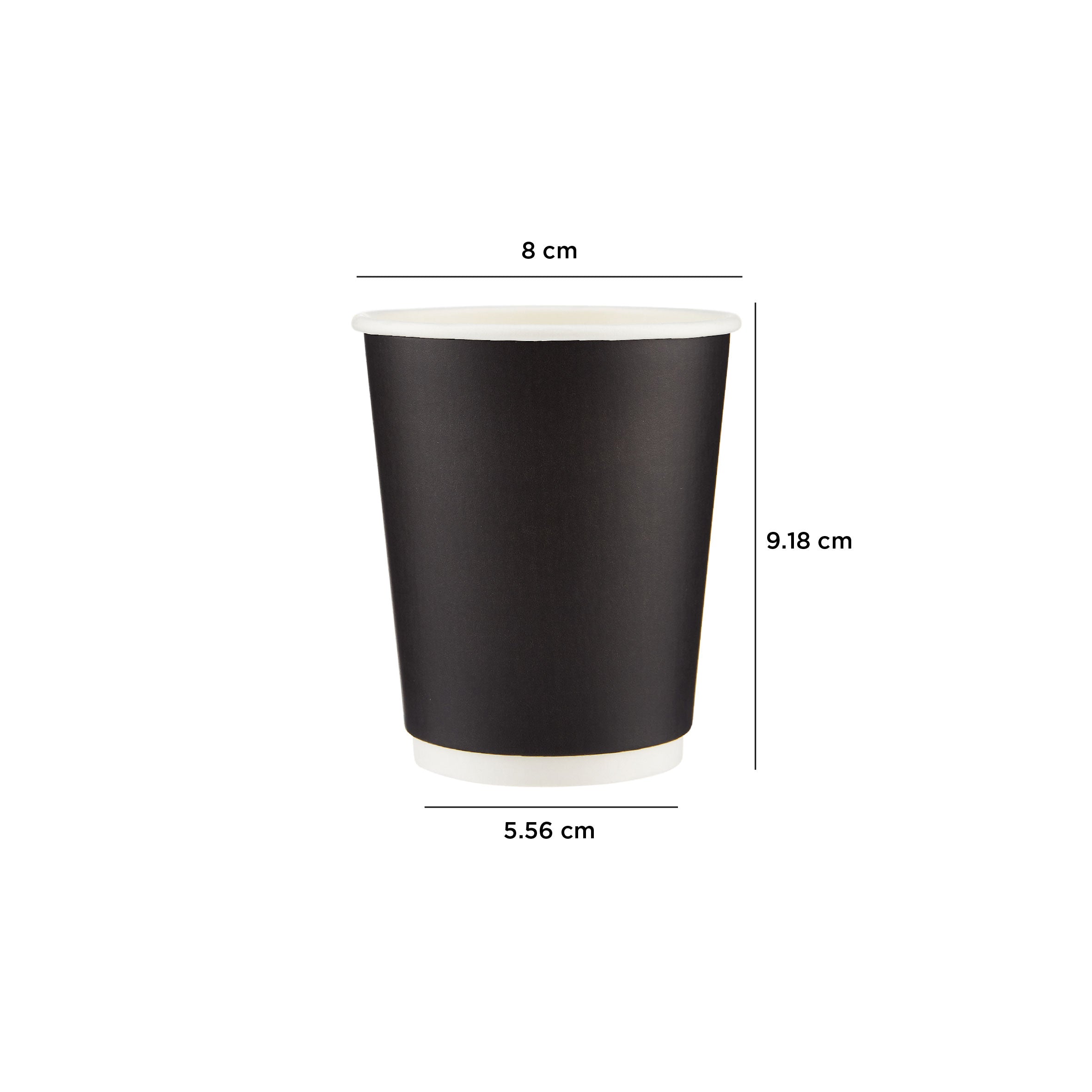 Black Double Wall Paper Cups - Hotpack Saudi