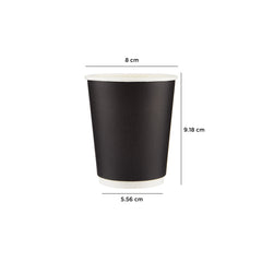 Black Double Wall Paper Cups - Hotpack Saudi