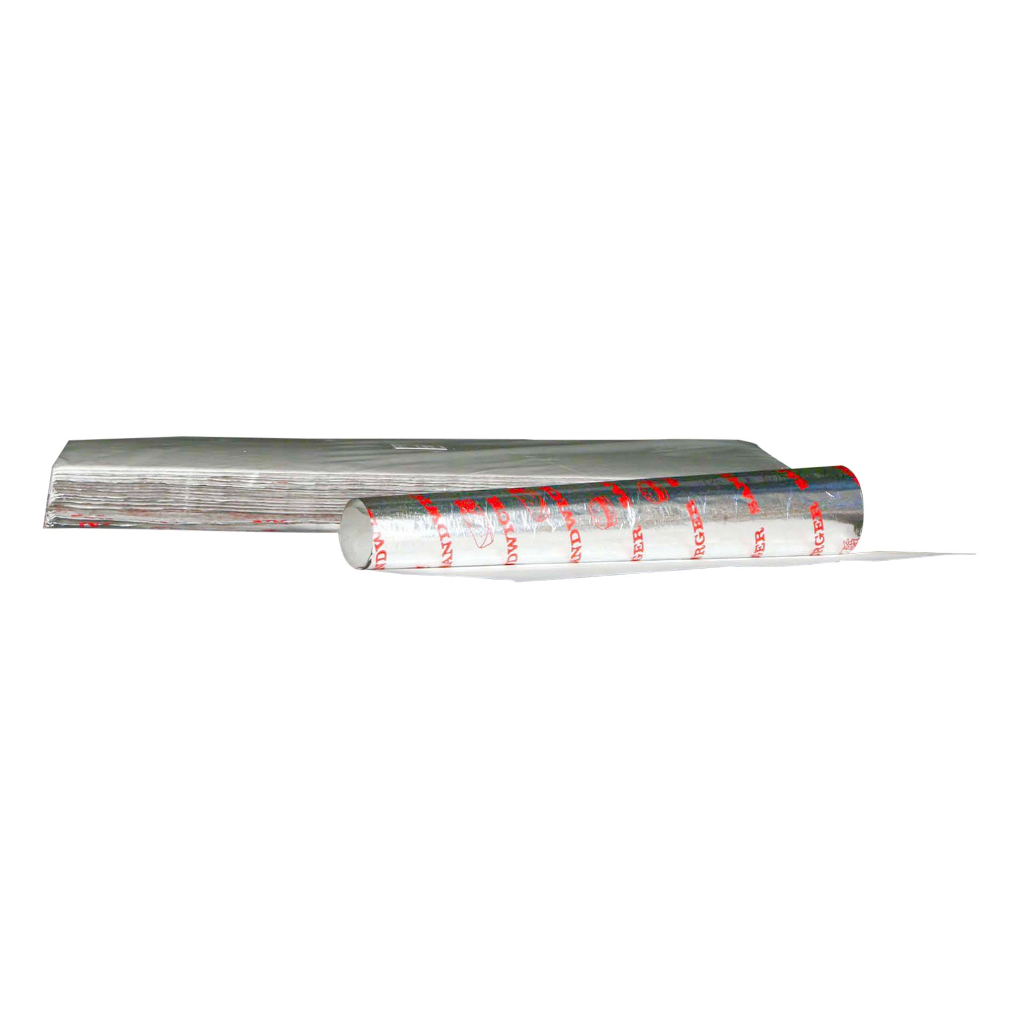 Aluminium Burger Foil Wrap Printed 25x35 Cm