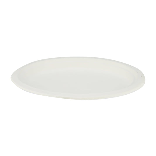 Bio-Degradable Oval Plate 12x10 Inch 100 Pieces - Hotpack Global