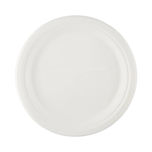 Bio-Degradable White Round Plate 9 Inch