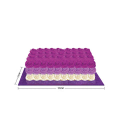 لوح مستطيل الشكل للكيك بلون بنفسجي - 5 قطع