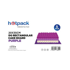 لوح مستطيل الشكل للكيك بلون بنفسجي - 5 قطع