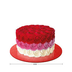 لوح كيك دائري أحمر 5 قطع