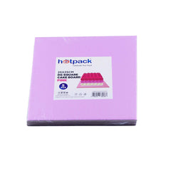 لوح كيك مربع الشكل زهري اللون 5 قطع