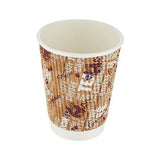 500 Pieces 12 Oz Printed Ripple Paper Cups