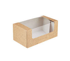 Kraft Sqaure Deli Box with Window - Hotpack Saudi Arabia