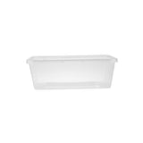 1000 ml Clear Rectangle Microwavable Container