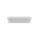 500 Pieces White Rectangle Microwavable Container