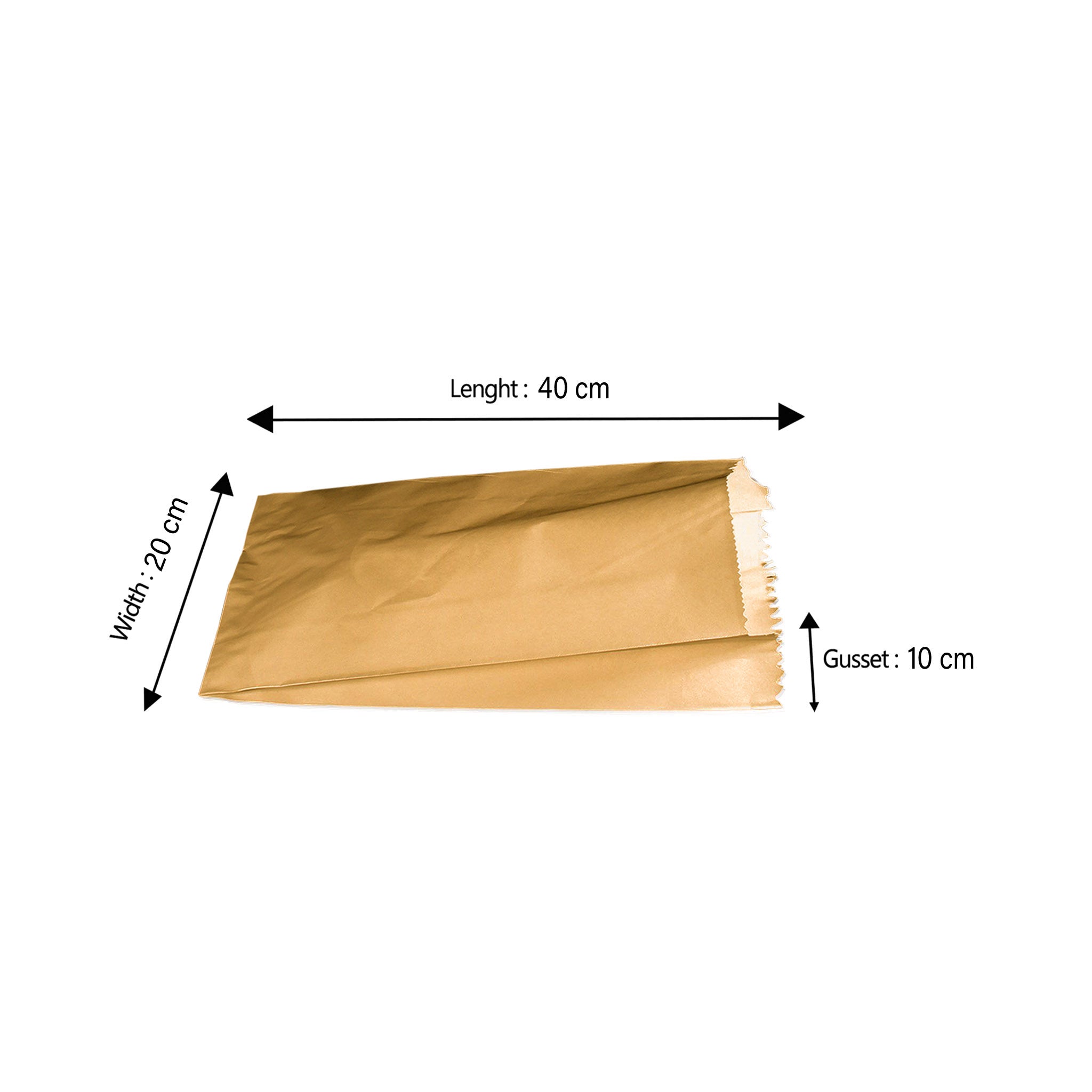 Flat Bottom Bags Brown Paper Bag 4 KG - Hotpack Global