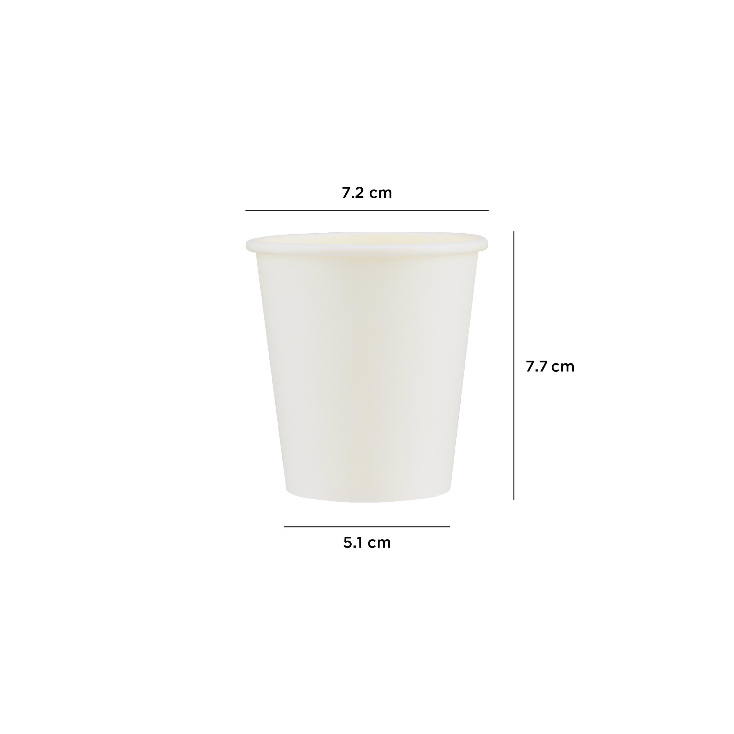 White Single Wall Paper Cups 7 Oz