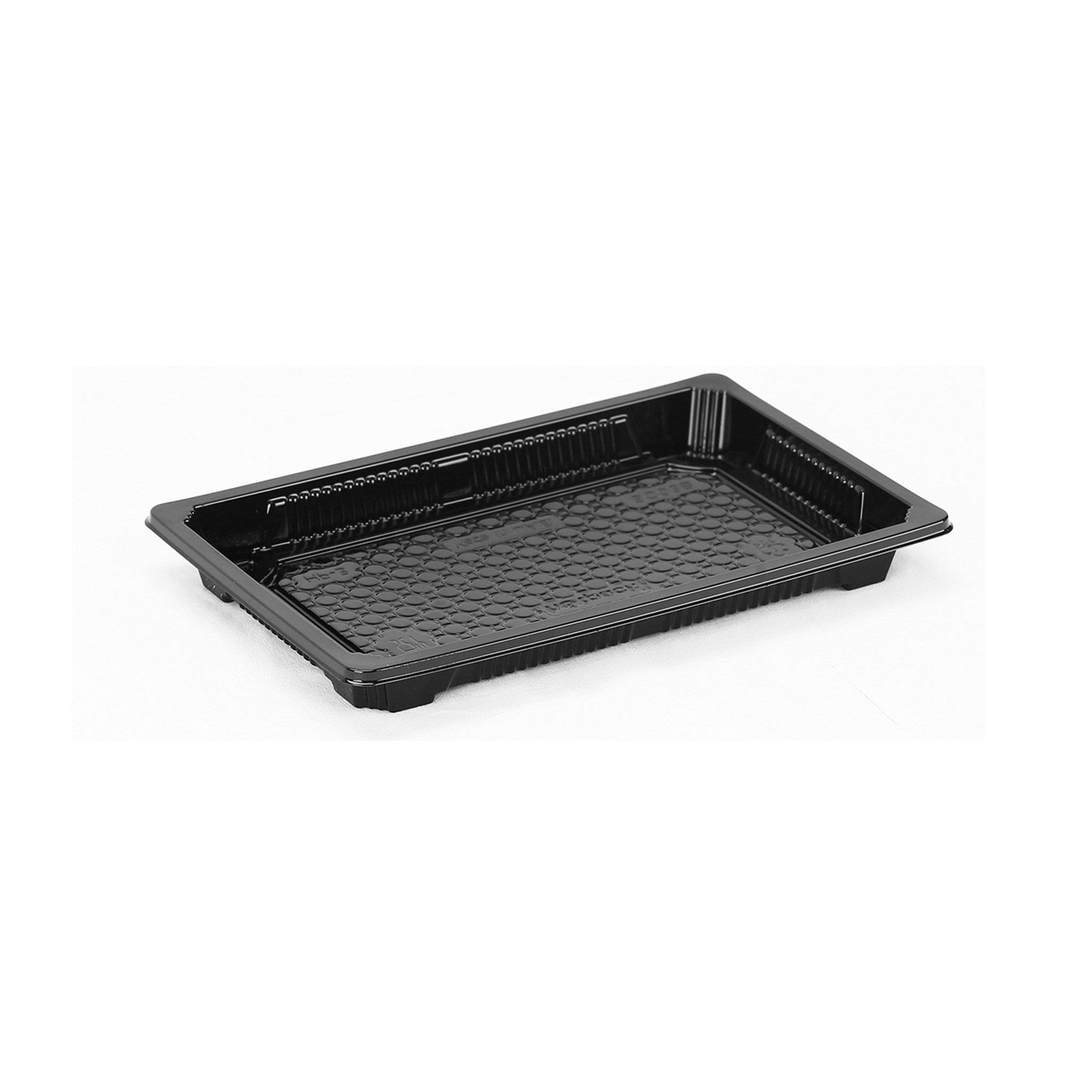 Black Sushi Container 215x136x21 Mm Base Only