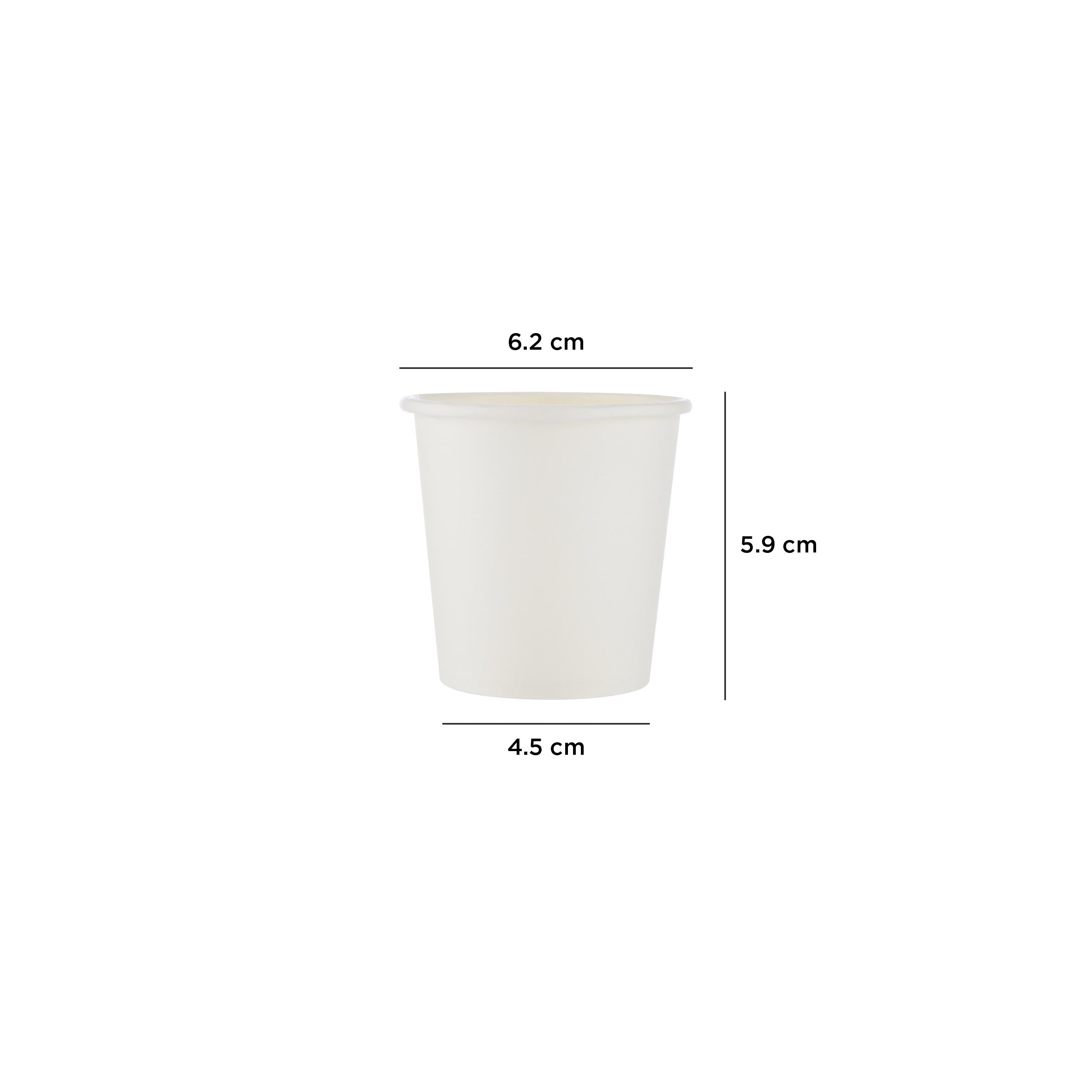 White Single Wall Paper Cups 4 oz