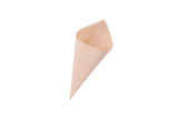 500 Pieces 125 x 85 mm Disposable Serving Wooden Cone