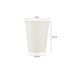 White Single Wall Paper Cups 8 oz