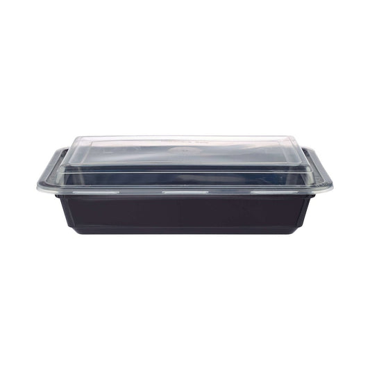 300 Pieces Black Base Rectangular Container 12 Oz Base Only