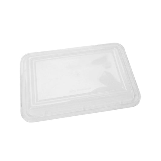 300 Pieces Black Base Rectangular Container 16 Oz Lids Only