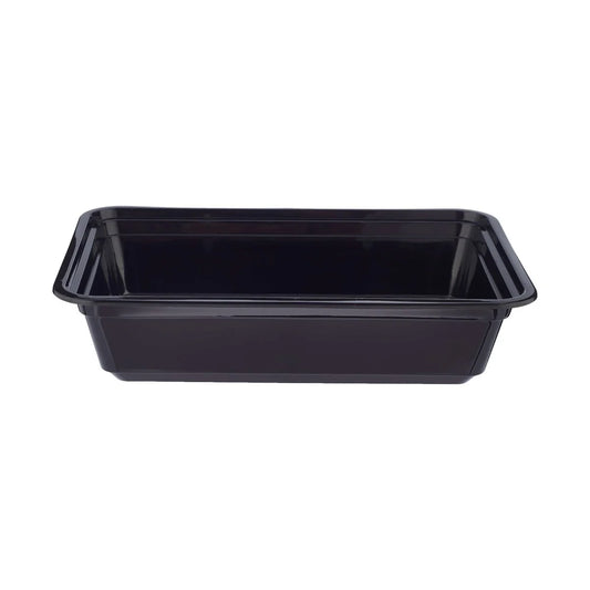 300 Pieces Black Base Rectangular Container 38 Oz Base Only