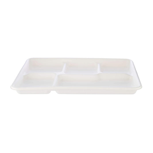 500 Pieces Bio-Degradable Plate 5 Compartment 12.5 Inch