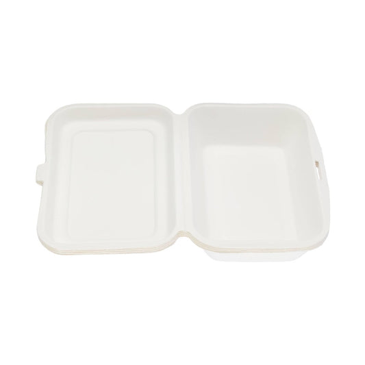 1000 Pieces Bio-Degradable Hinged Container 6 X 4 Inch