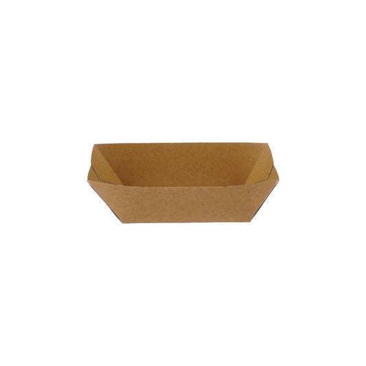 500 Pieces Kraft Boat Tray Medium