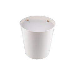 100 Pieces White Chicken Buckets Medium 130 Oz