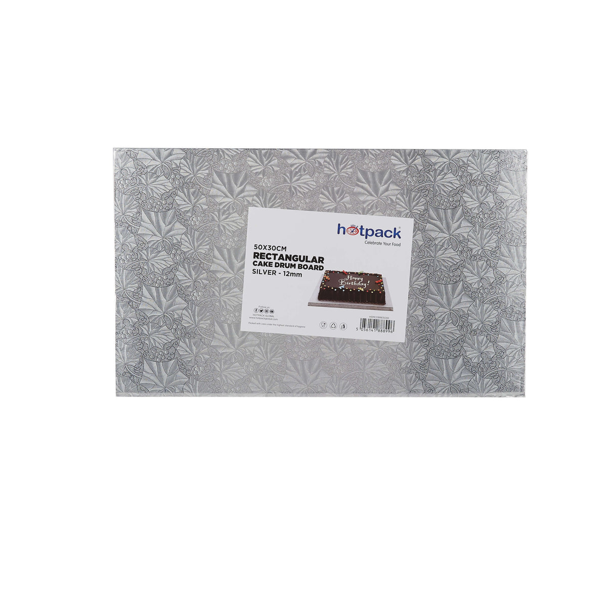 50 Pieces Cake Drum Board Rectangle Silver