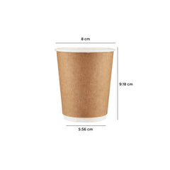 500 Pieces 12 Oz Kraft Double Wall Paper Cups