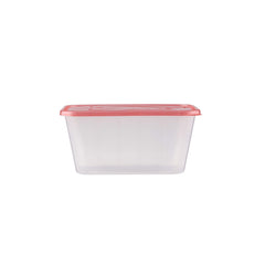 Clear Rectangular Microwave Container With Color Lids