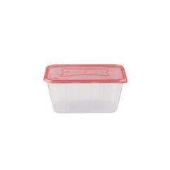 Clear Rectangular Microwave Container With Color Lids