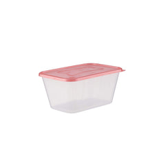 Clear Rectangular Microwave Container With Color Lids