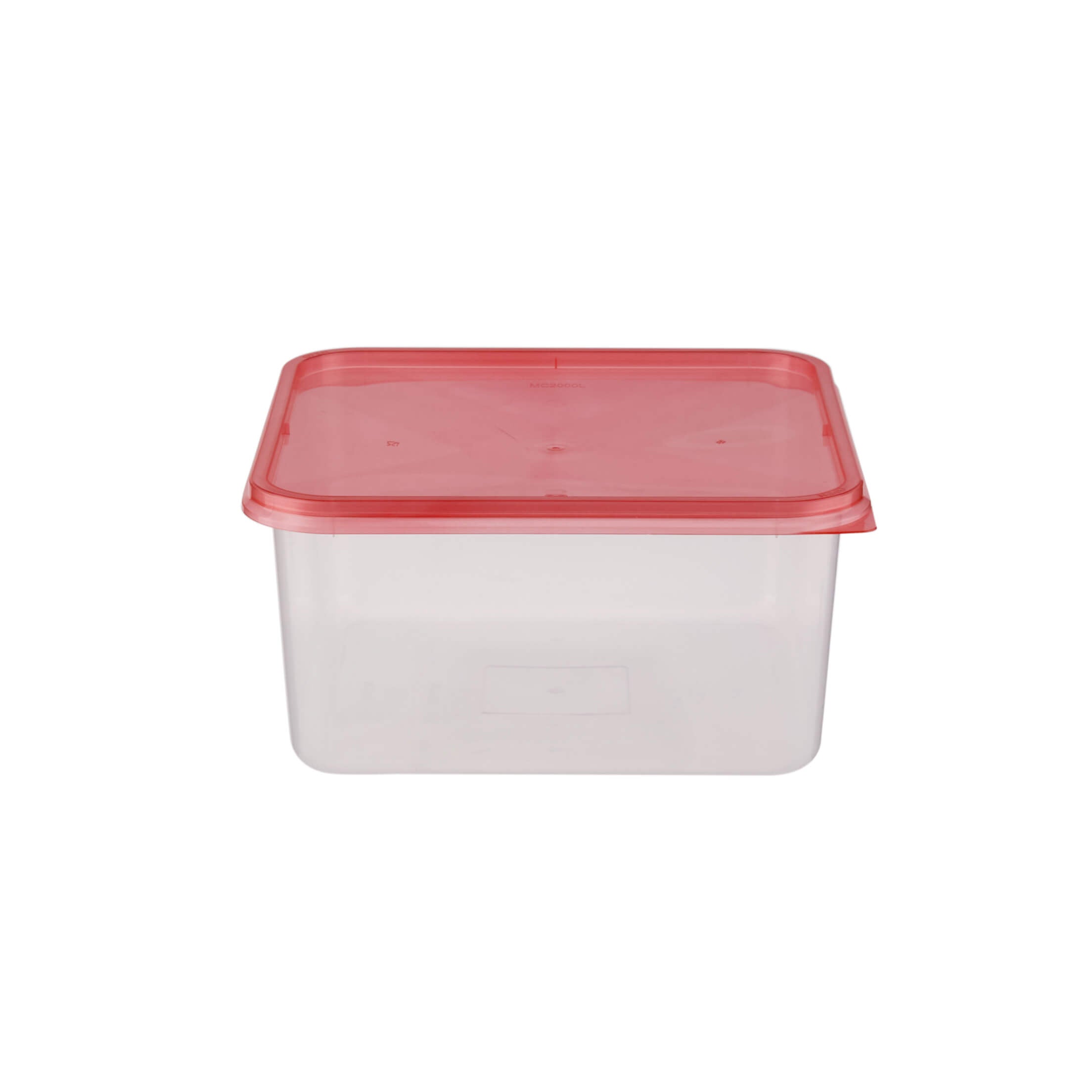 Clear Rectangular Microwave Container With Color Lids