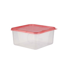 Clear Rectangular Microwave Container With Color Lids